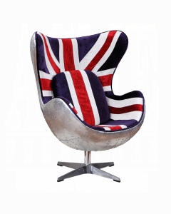 Brancaster British Flag Accent Chair W/Swivel