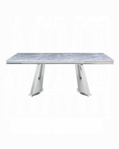 Destry Dining Table W/Engineering Stone Top & Pedestal Base