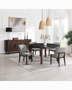 Estella Round Dining Table w/Marble Top