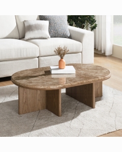 Markku Coffee Table w/Natural Marble