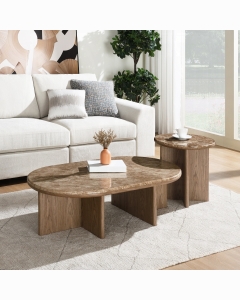 Markku Coffee Table w/Natural Marble