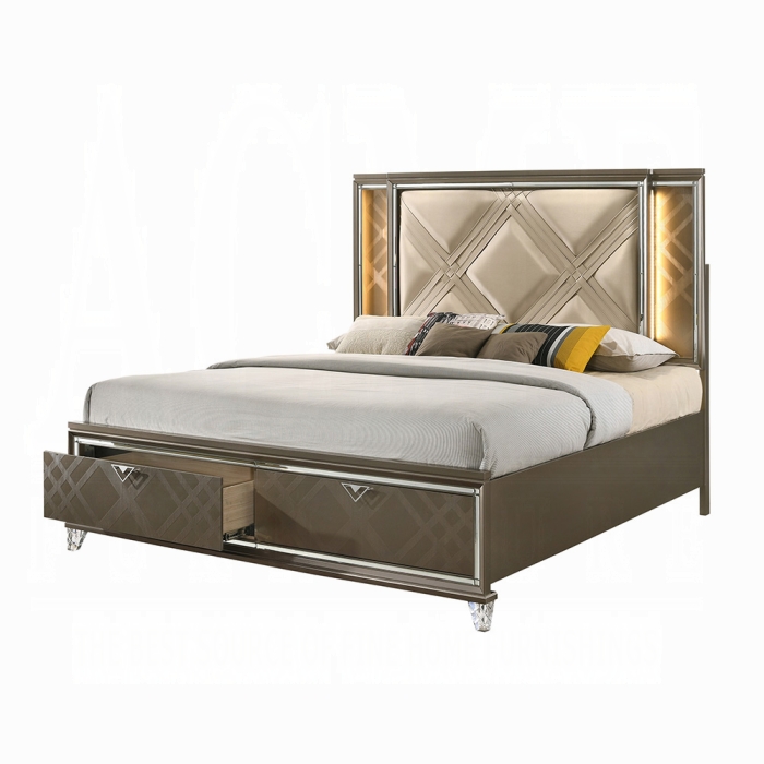 Skylar Full Bed W/Led & Storage