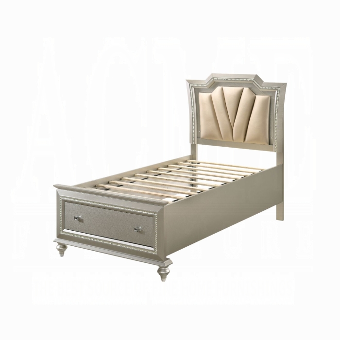 Kaitlyn Twin Bed W/Led & Storage