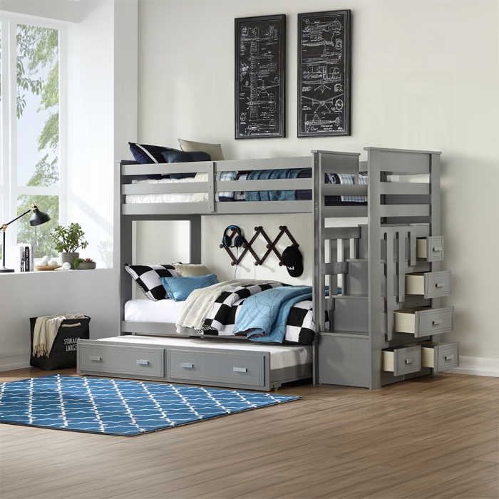 Allentown Twin/Twin Bunk Bed W/Trundle & Storage