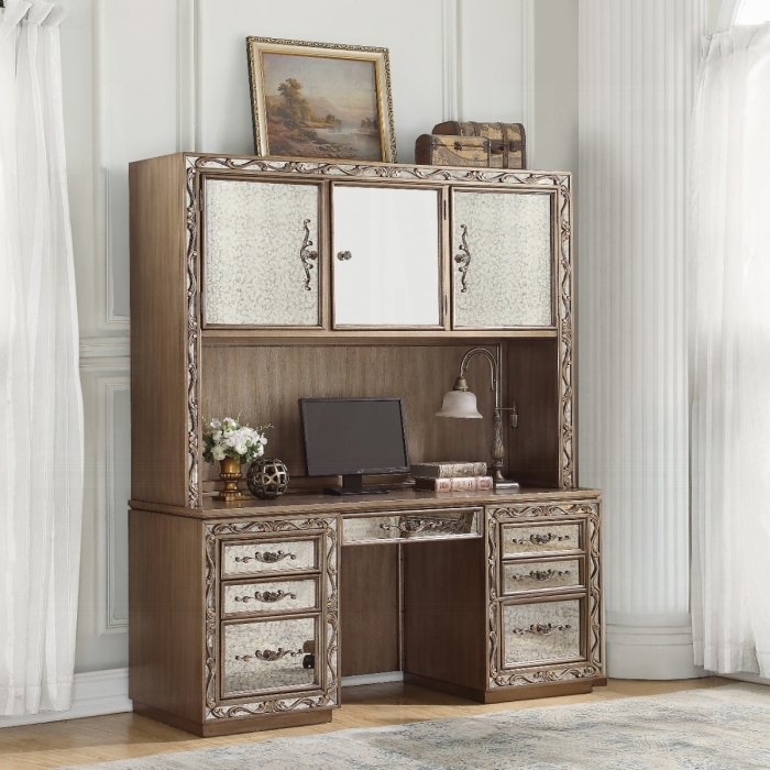 Orianne Executive Computer Desk W/Hutch