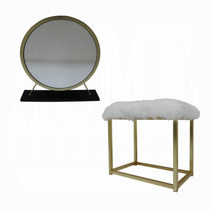 Adao Vanity Mirror & Stool