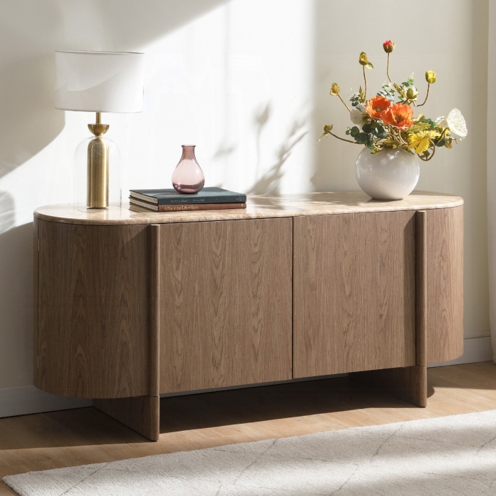 Markku Console Table w/Natural Marble