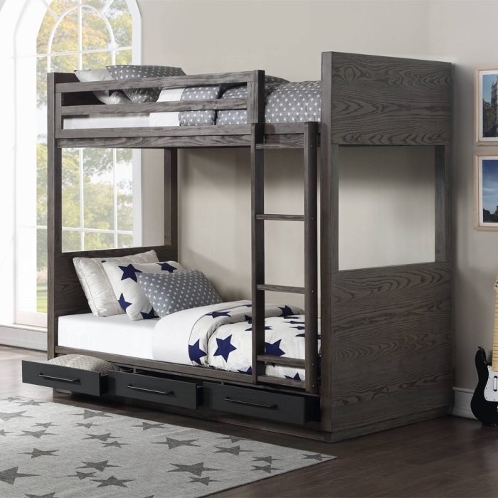 Estevon Twin/Twin Bunk Bed W/Storage