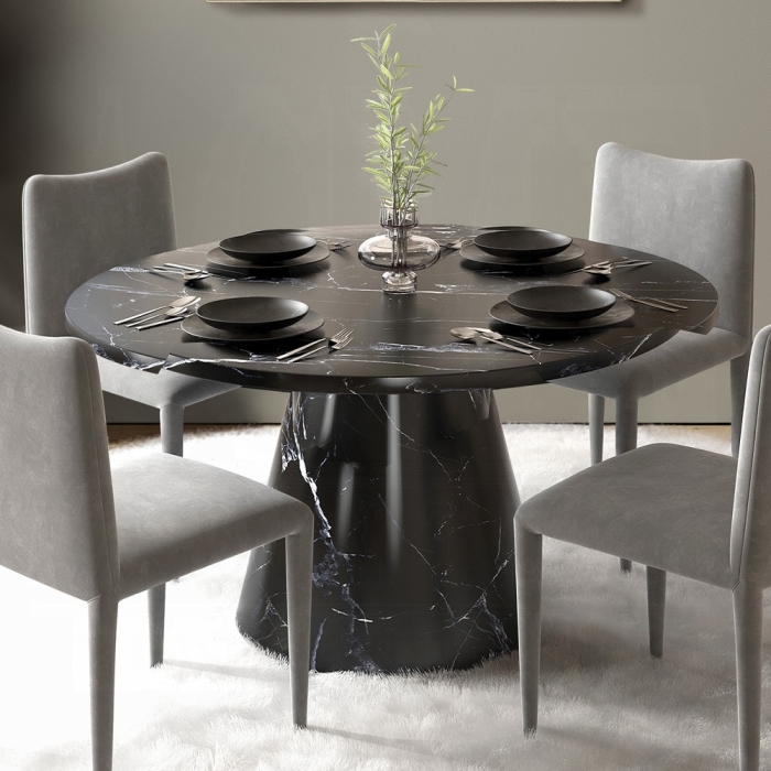 Hollis Dining Table W/Engineering Stone Top