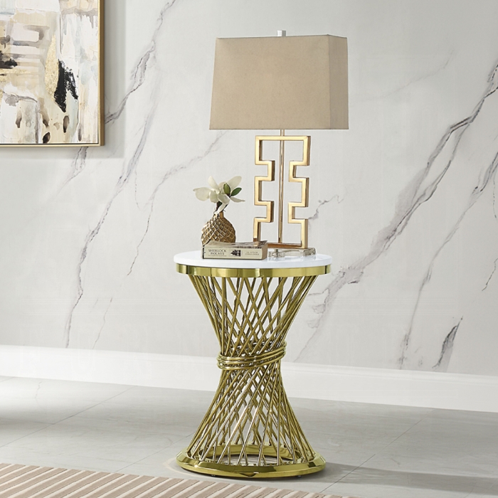 Fallon End Table W/Engineered Stone Top