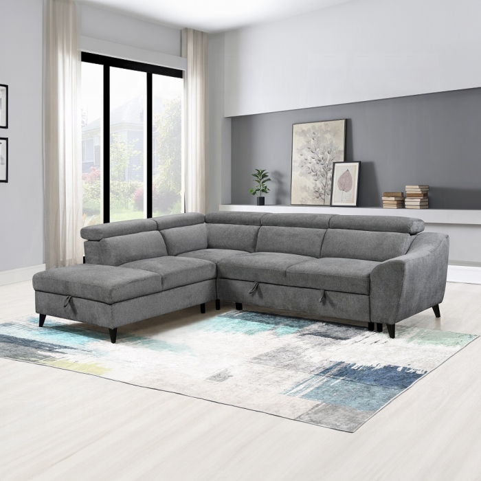 Wrenley Sectional Sofa W/Sleeper & Storage